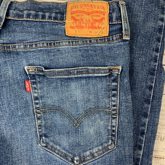 Levi Strauss “513” slim straight leg blue jeans size 34 - Picture 9 of 13